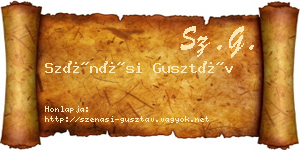 Szénási Gusztáv névjegykártya