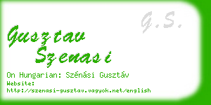 gusztav szenasi business card
